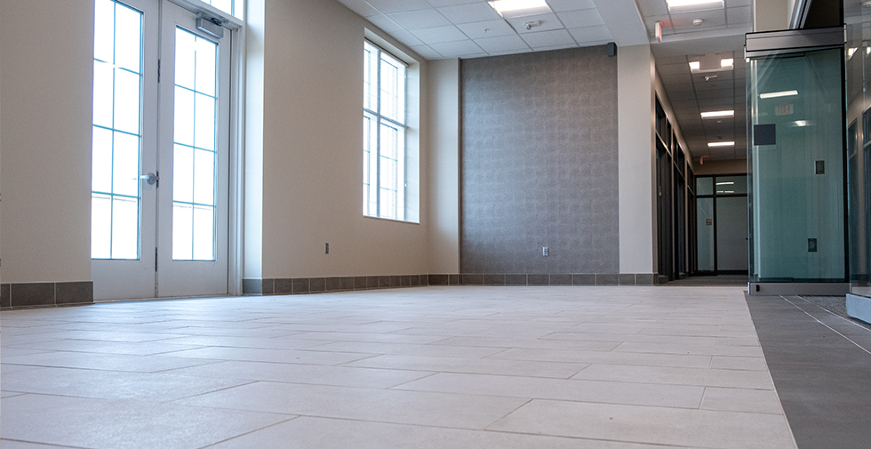 commercial tile flooring in university